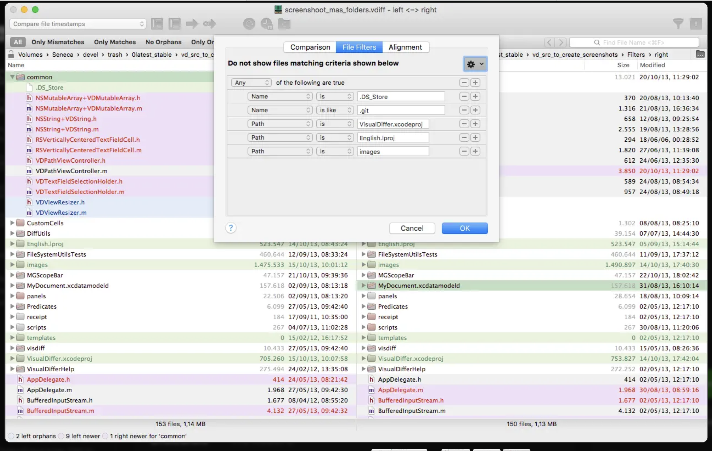 VisualDiffer for mac v1.8.10 快速文件比较工具 激活版-1