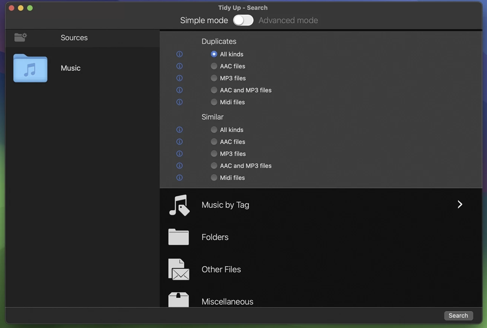 Tidy Up for Mac v6.0.4 重复文件查找清理工具 破解版-1