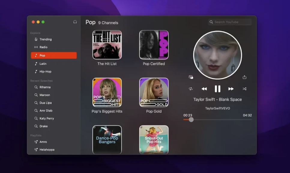 Tuner for YouTube music Mac v7.2 YouTube音乐播放器 破解版-1