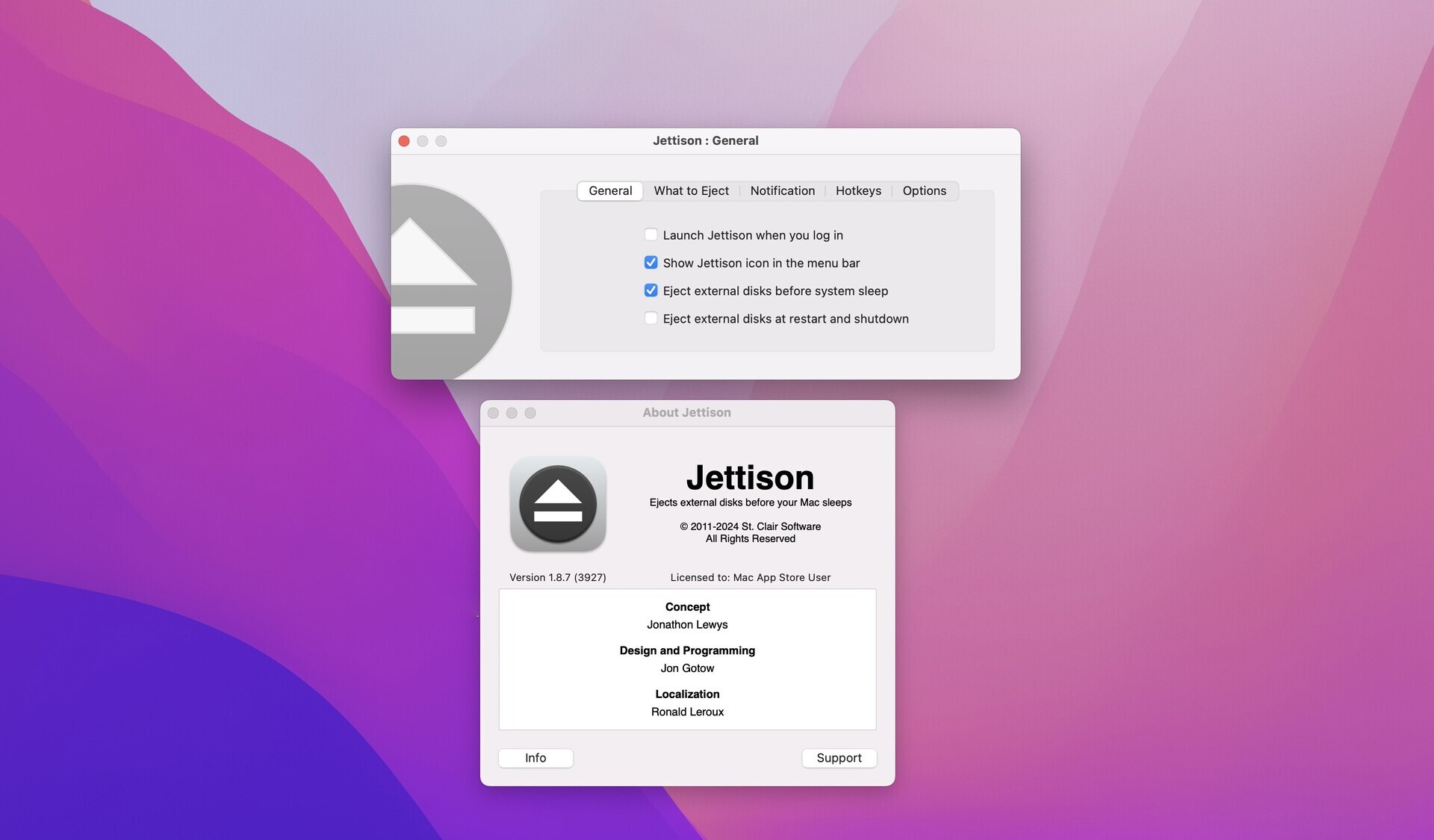 Jettison for Mac v1.8.7 外部磁盘弹出辅助工具 激活版-1