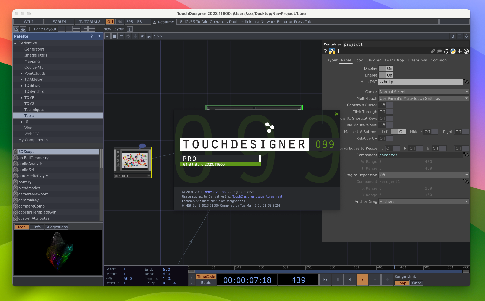 TouchDesigner Pro for Mac v2023.11600 可视化原型渲染设计 免激活下载-1