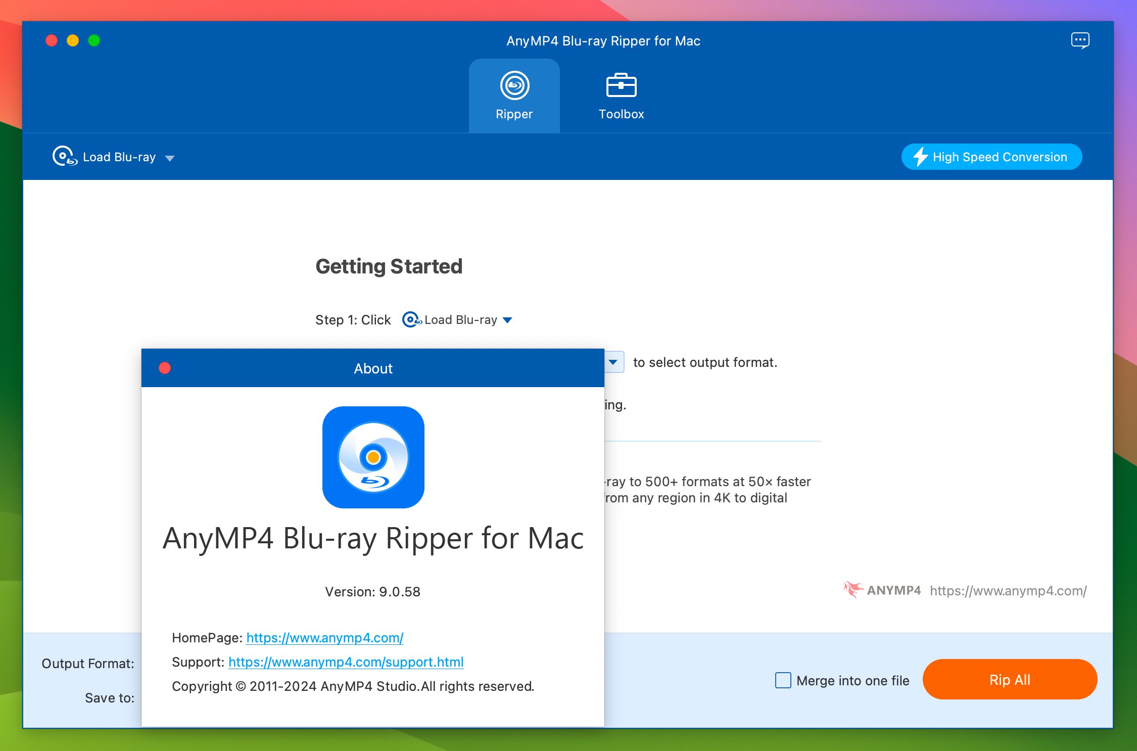 AnyMP4 Blu-ray Ripper for Mac v9.0.58 蓝光视频格式转换器 免激活下载-1