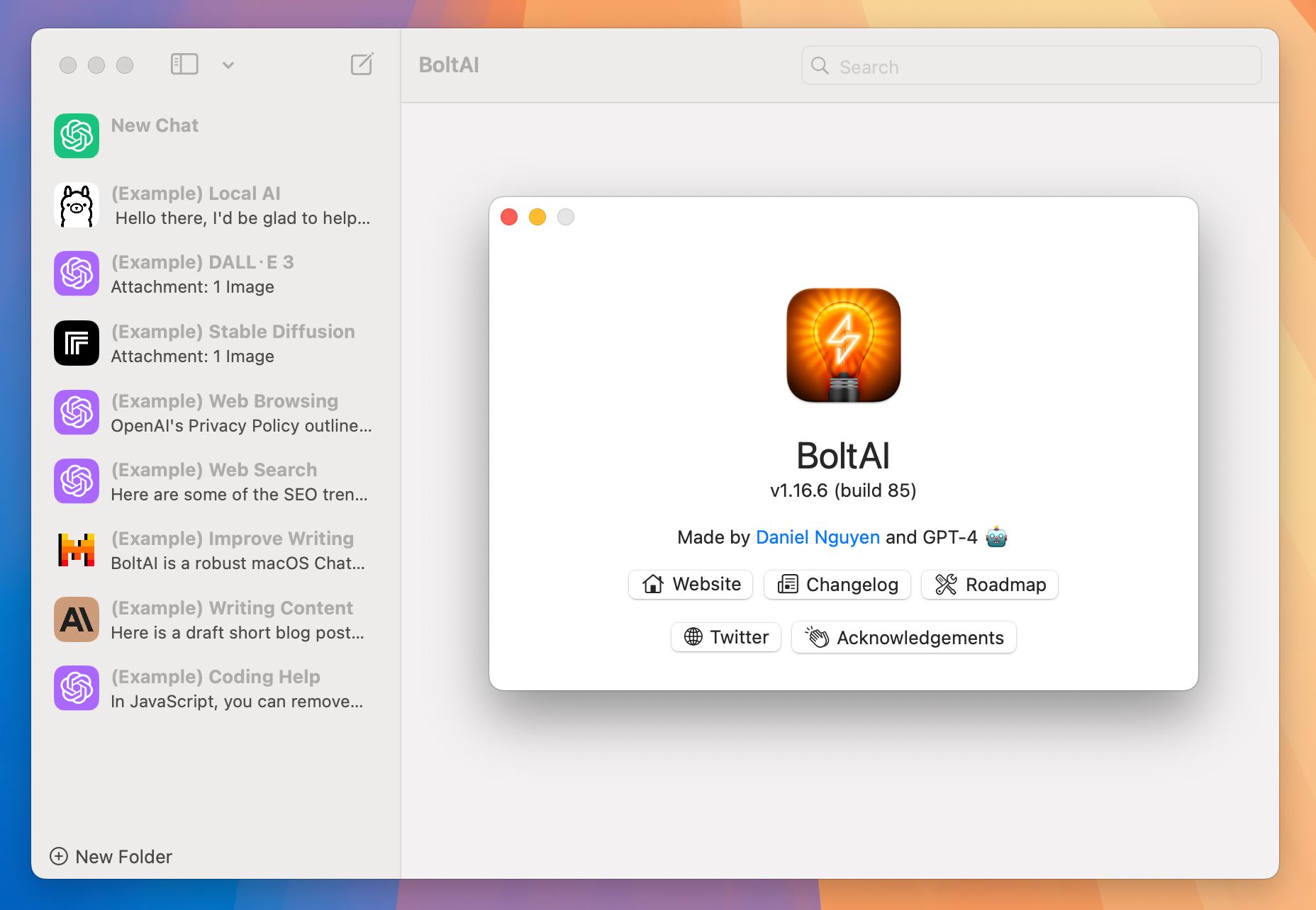 BoltAI for Mac v1.16.6 基于ChatGPT强大AI 助手 免激活下载-1