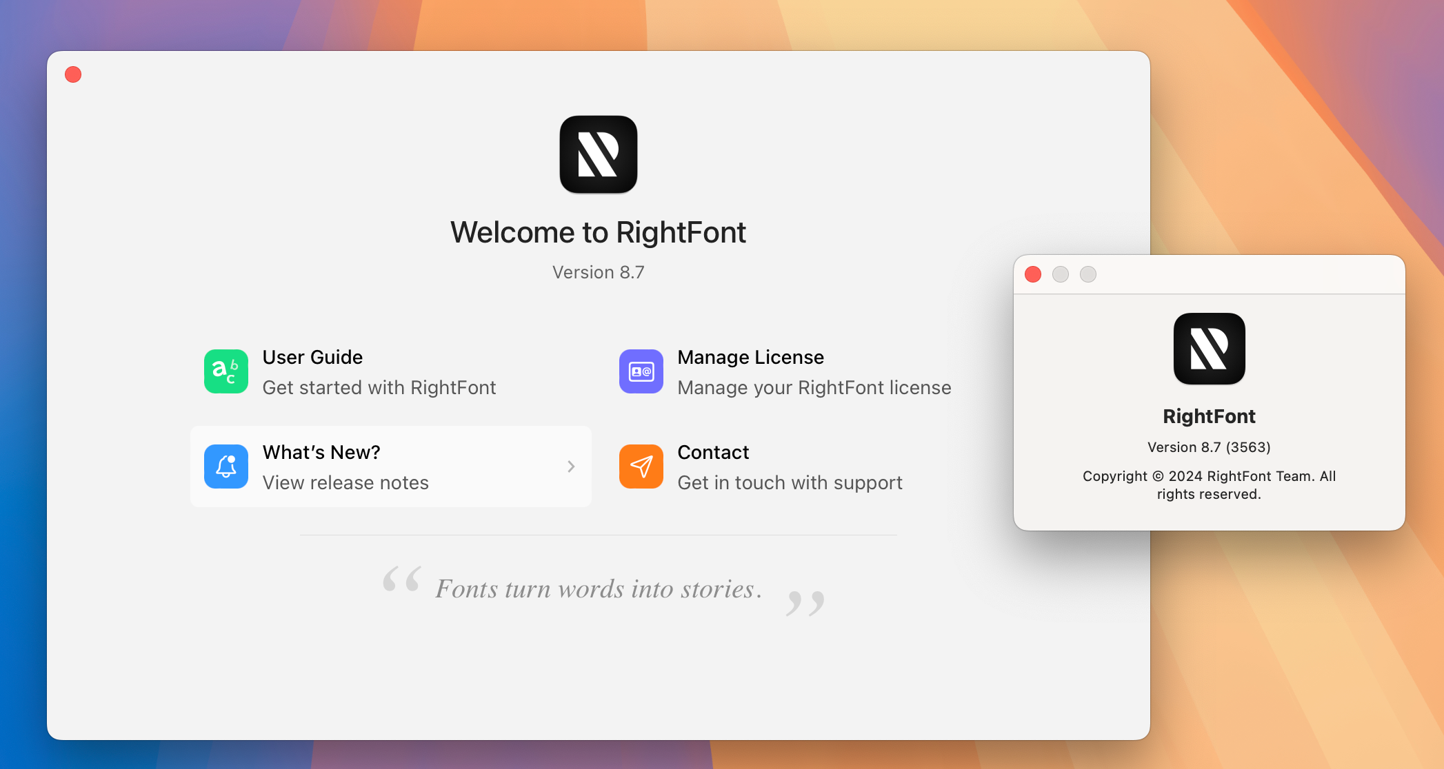 RightFont 8 for Mac v8.7.0 字体管理软件 免激活下载-1