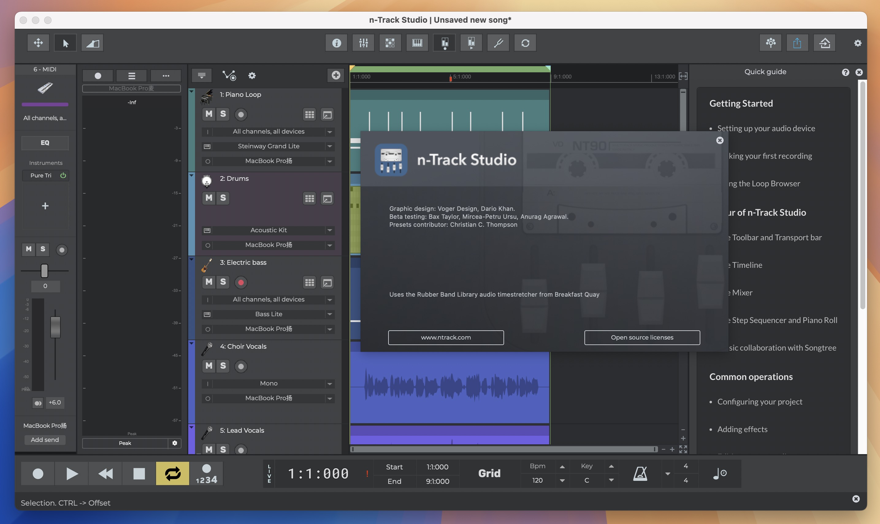 n-Track Studio Suite for Mac v10.2.0.9084 多轨音乐制作软件 免激活下载-1