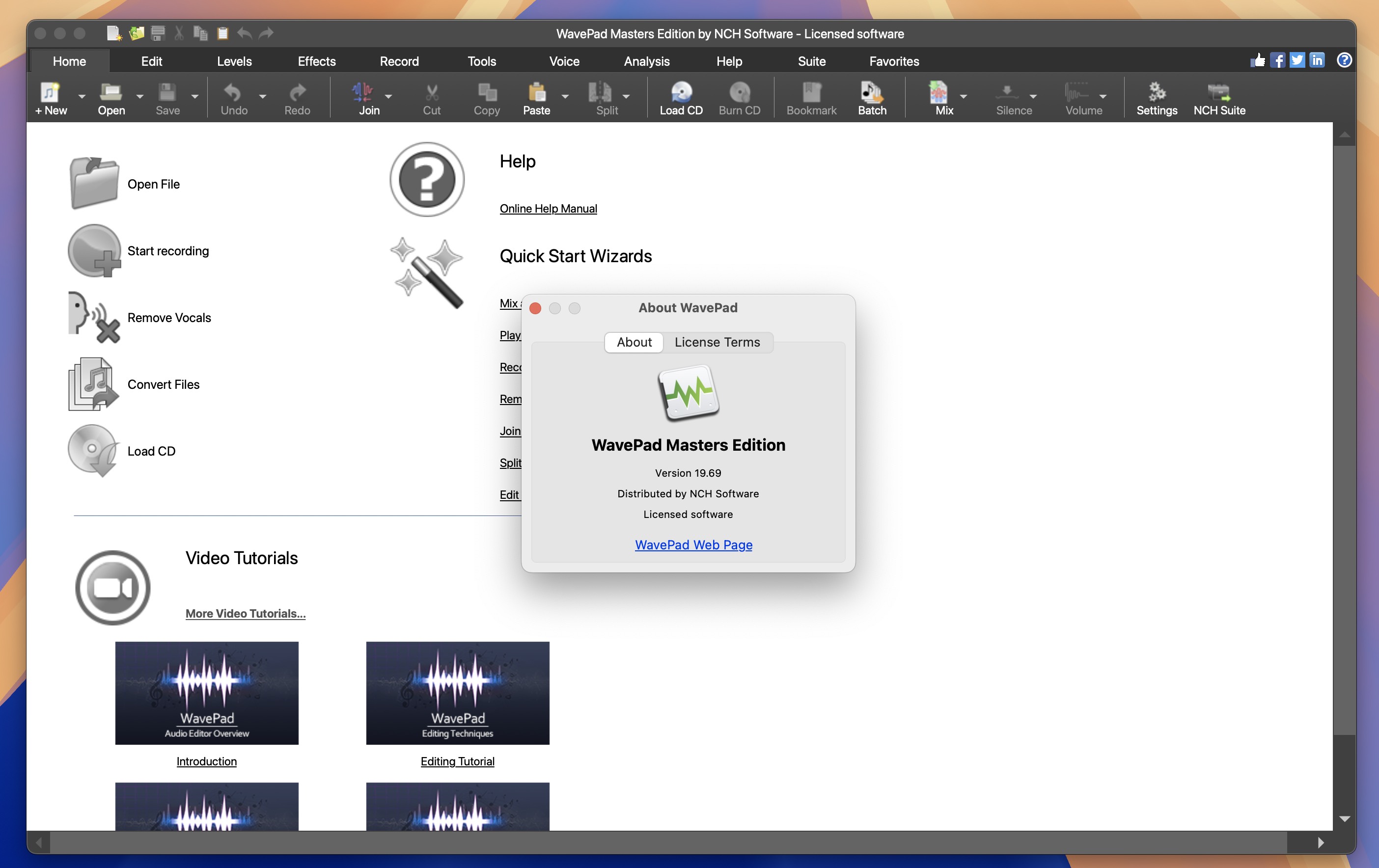 NCH WavePad for Mac v19.69 mac音频编辑软件 免激活下载-1