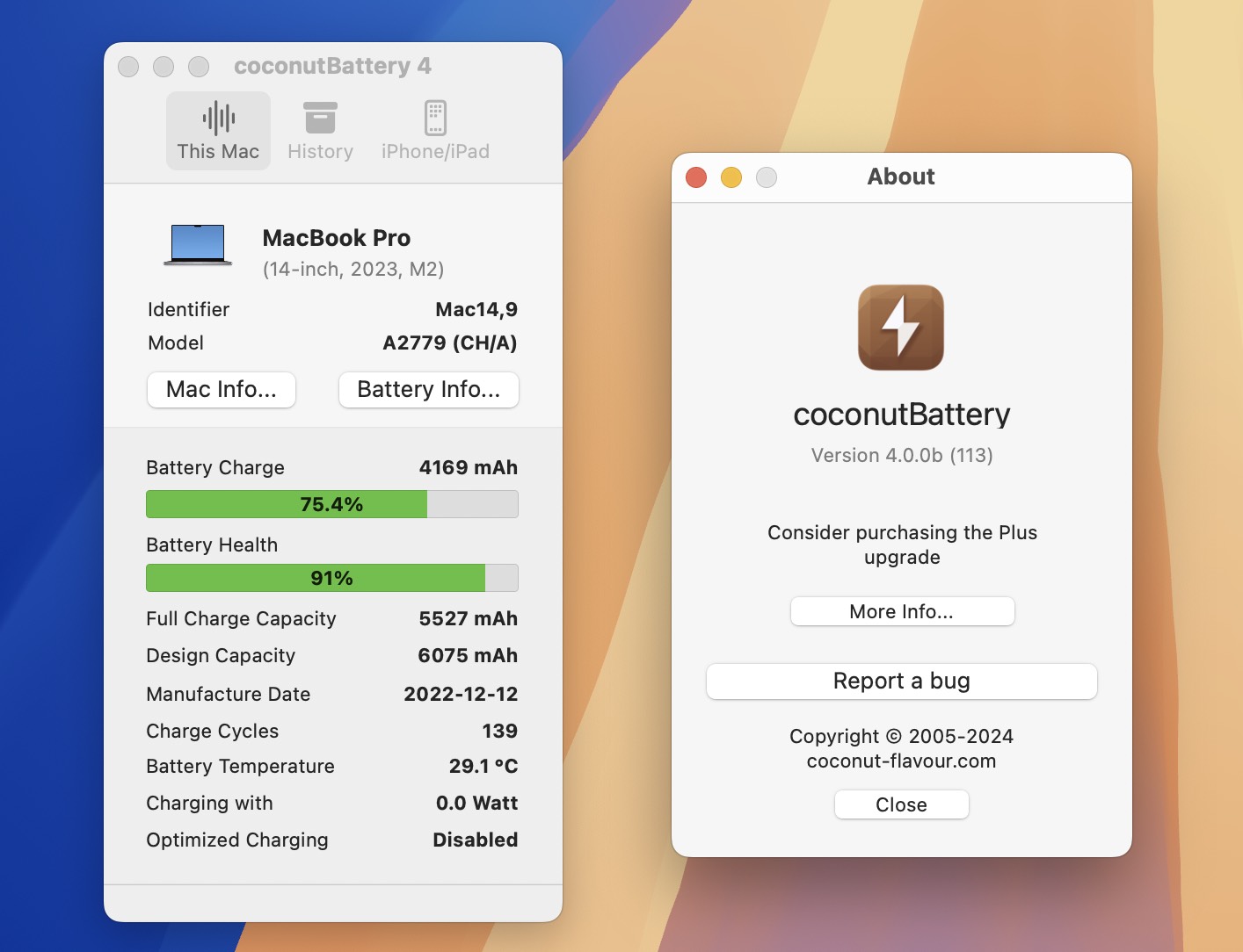 coconutBattery Plus for Mac v4.0.0b 电池质量检测工具 免激活下载-1