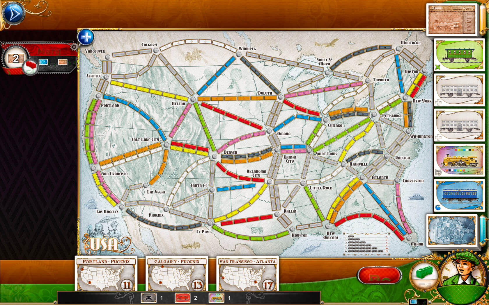 车票之旅 Ticket to Ride for Mac v2.7.12-7071 英文原生版附DLC-2