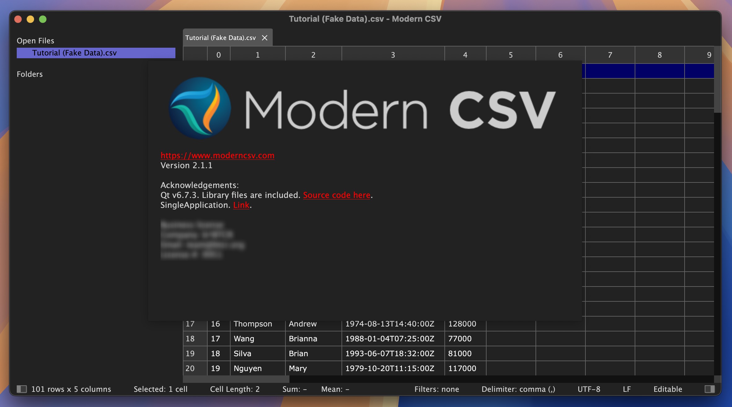 Modern CSV for Mac v2.1.1 CSV编辑器/查看器 免激活下载-1