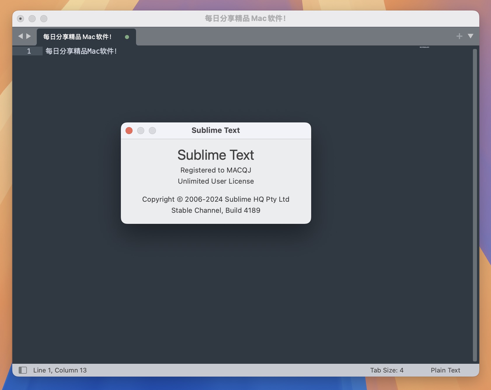 sublime text for Mac v4.0.4189 代码编辑器 免激活下载-1