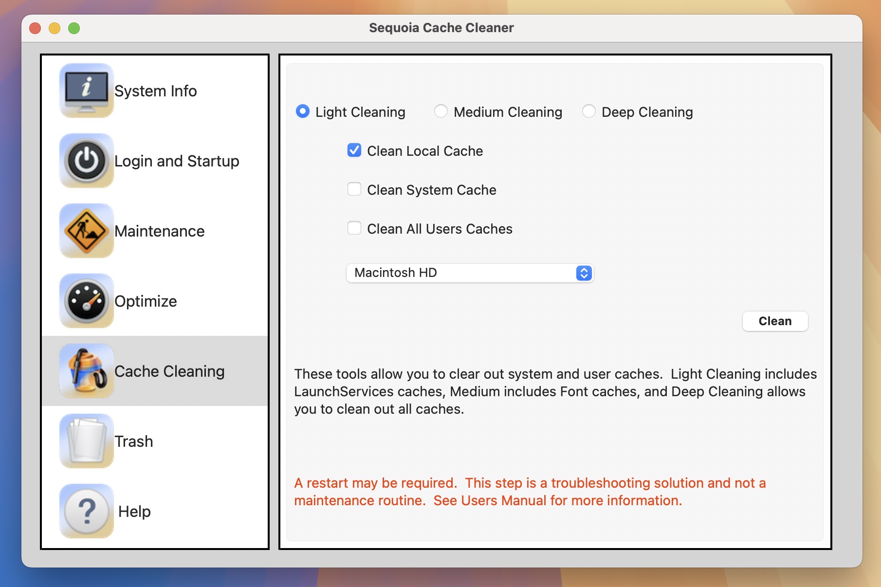 Sequoia Cache Cleaner for Mac v20.2 苹果系统缓存清理优化软件 免激活下载-1