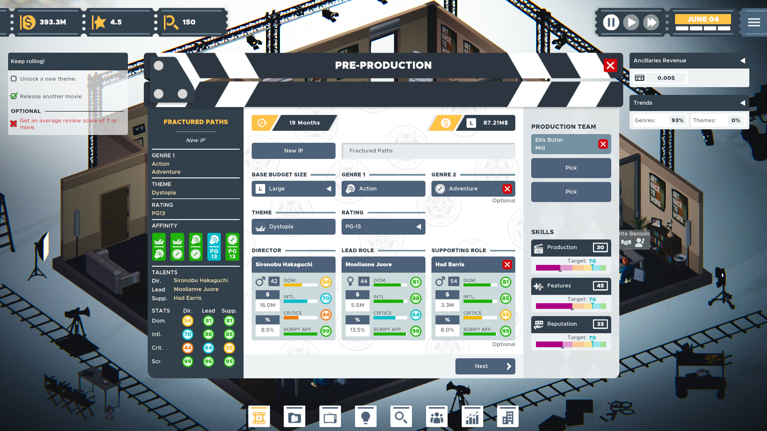 制片合伙人 The Executive - Movie Industry Tycoon for Mac v1.3.0 中文原生版-2