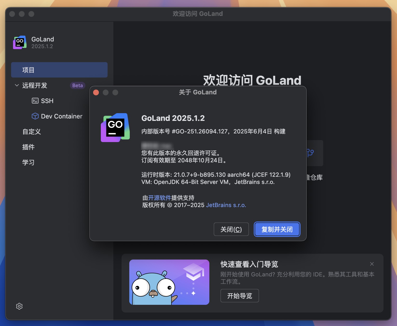 GoLand for Mac v2025.1.2 GO语言集成开发工具环境 免激活下载-1