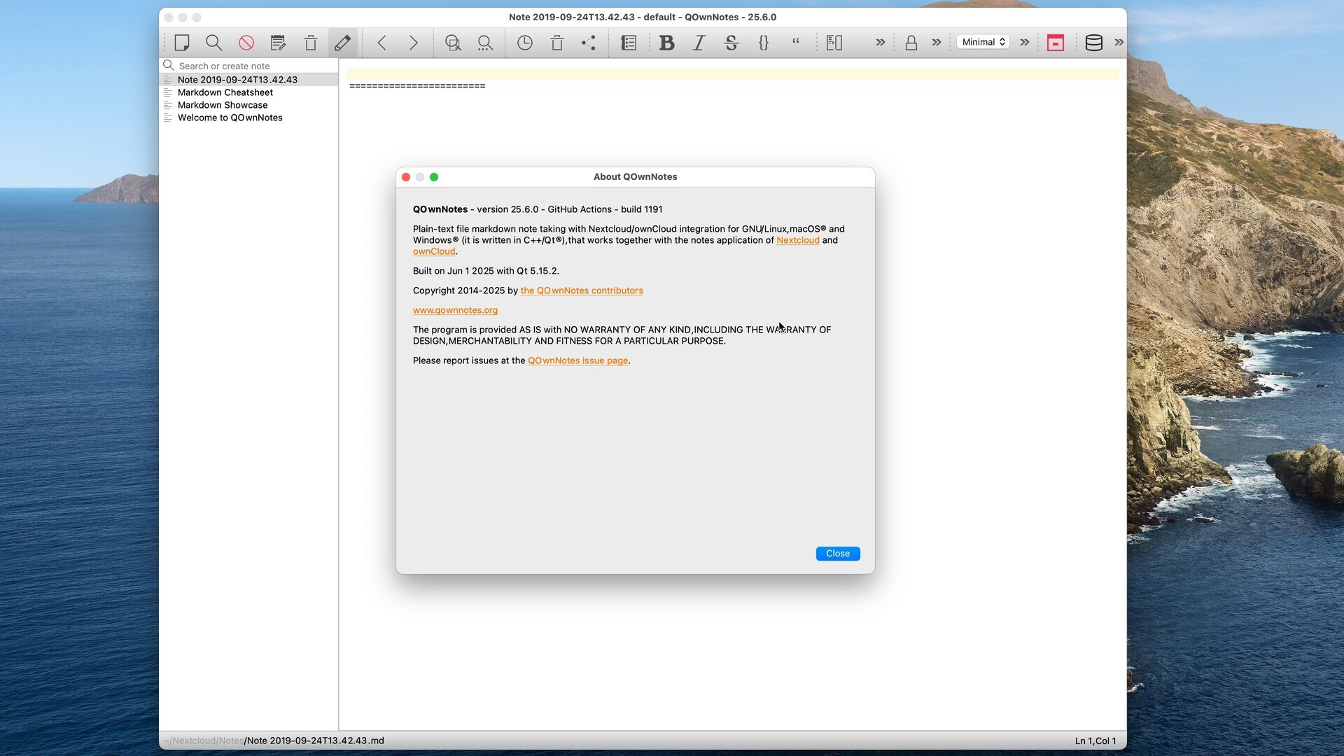 QOwnNotes for Mac v25.6.0 好用的云笔记工具 免激活下载-1