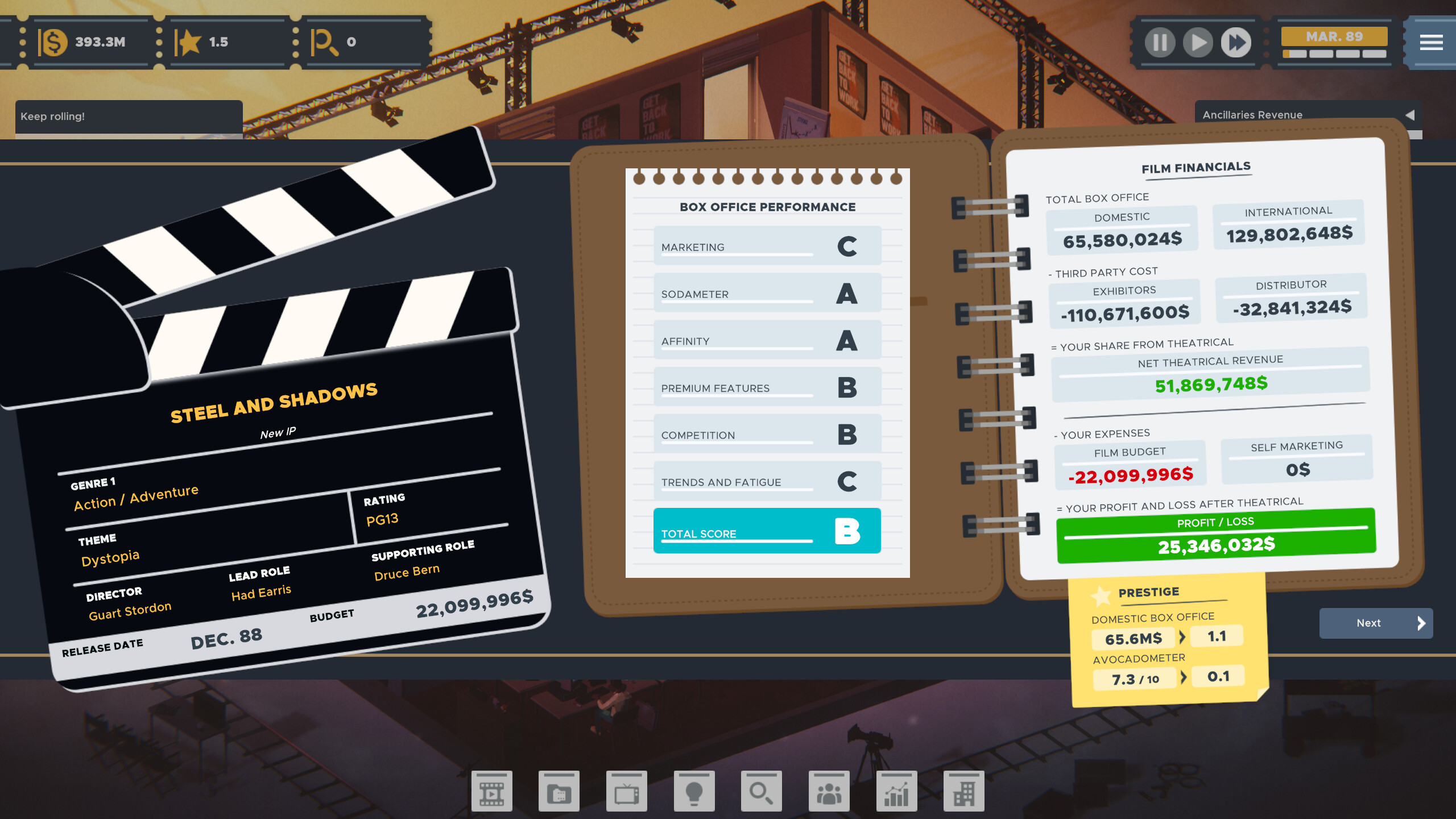 制片合伙人 The Executive - Movie Industry Tycoon for Mac v1.3.0 中文原生版-3