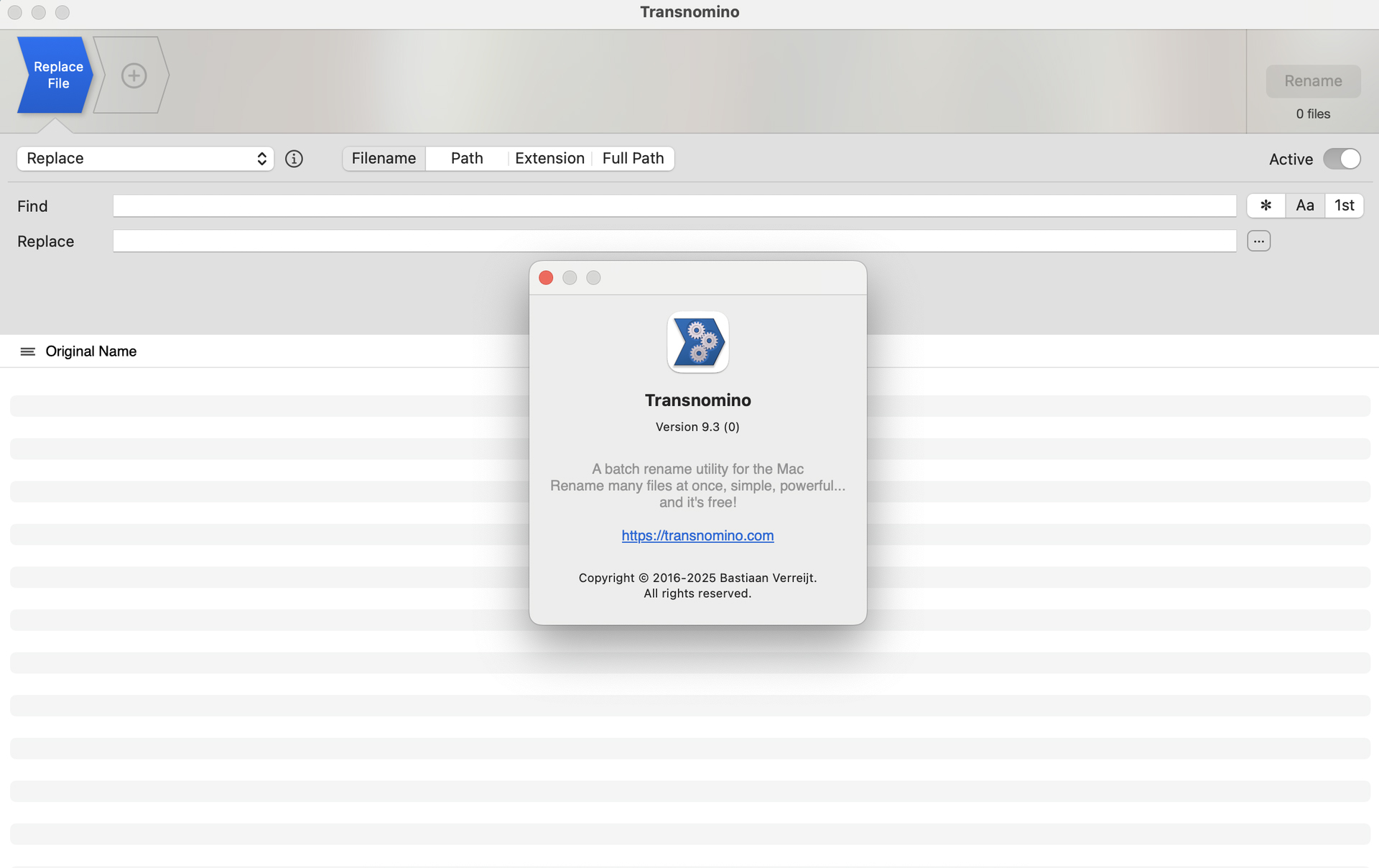 Transnomino for Mac v9.3 文件批量重命名工具 免激活下载-1