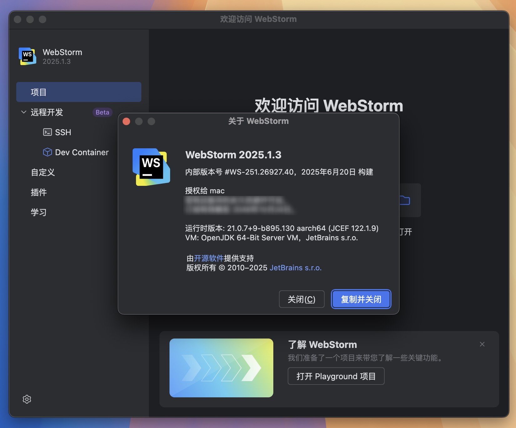 WebStorm 2025 for Mac v2025.1.3 JavaScript开发工具 免激活下载-1