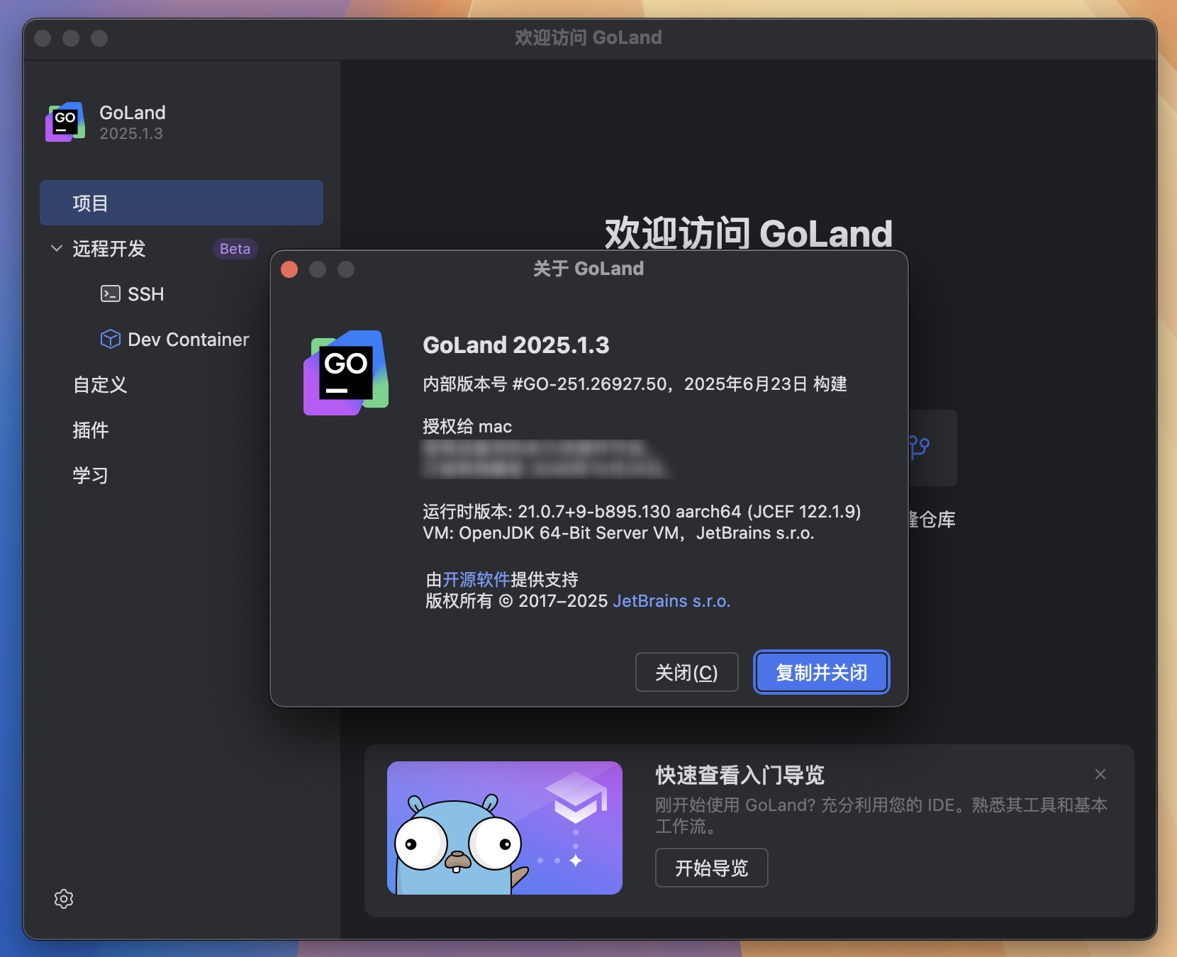 GoLand for Mac v2025.1.3 GO语言集成开发工具环境 免激活下载-1