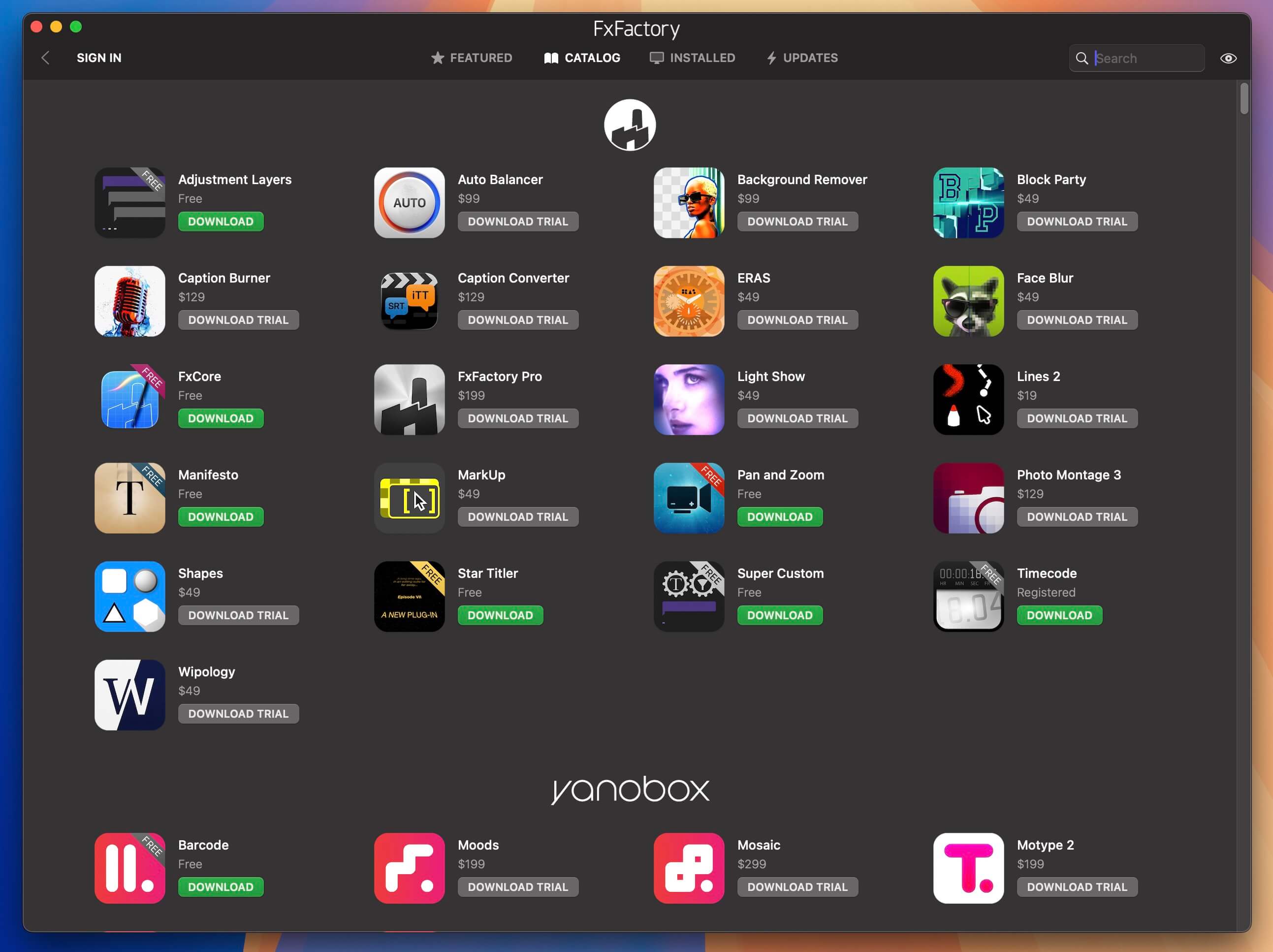FxFactory for Mac v8.0.24 视频特效处理插件管理包 免激活下载-1