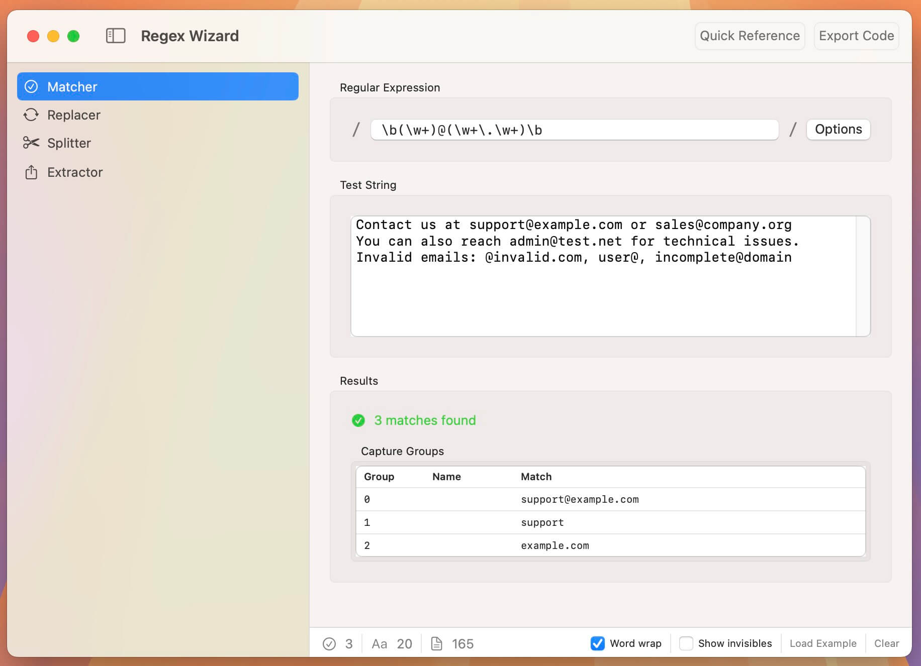 RegEx Wizard for Mac v2.1 正则表达式生成器 免激活下载-1